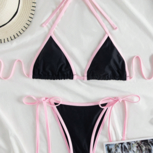 Biquíni Verão SwimMod com Recortes Contrastantes