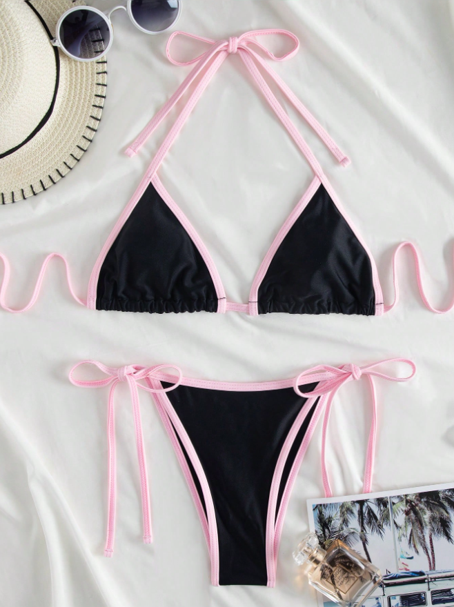 Biquíni Verão SwimMod com Recortes Contrastantes